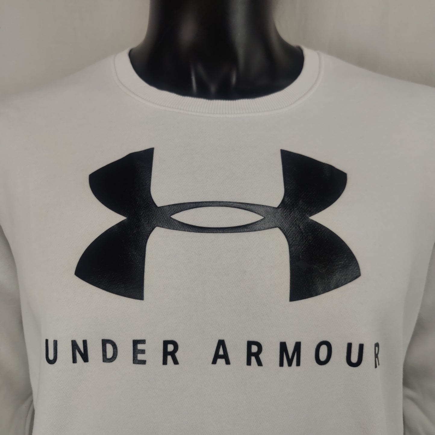 Under Armour White Cotton Loose Fit Sweatshirt Women Size Medium