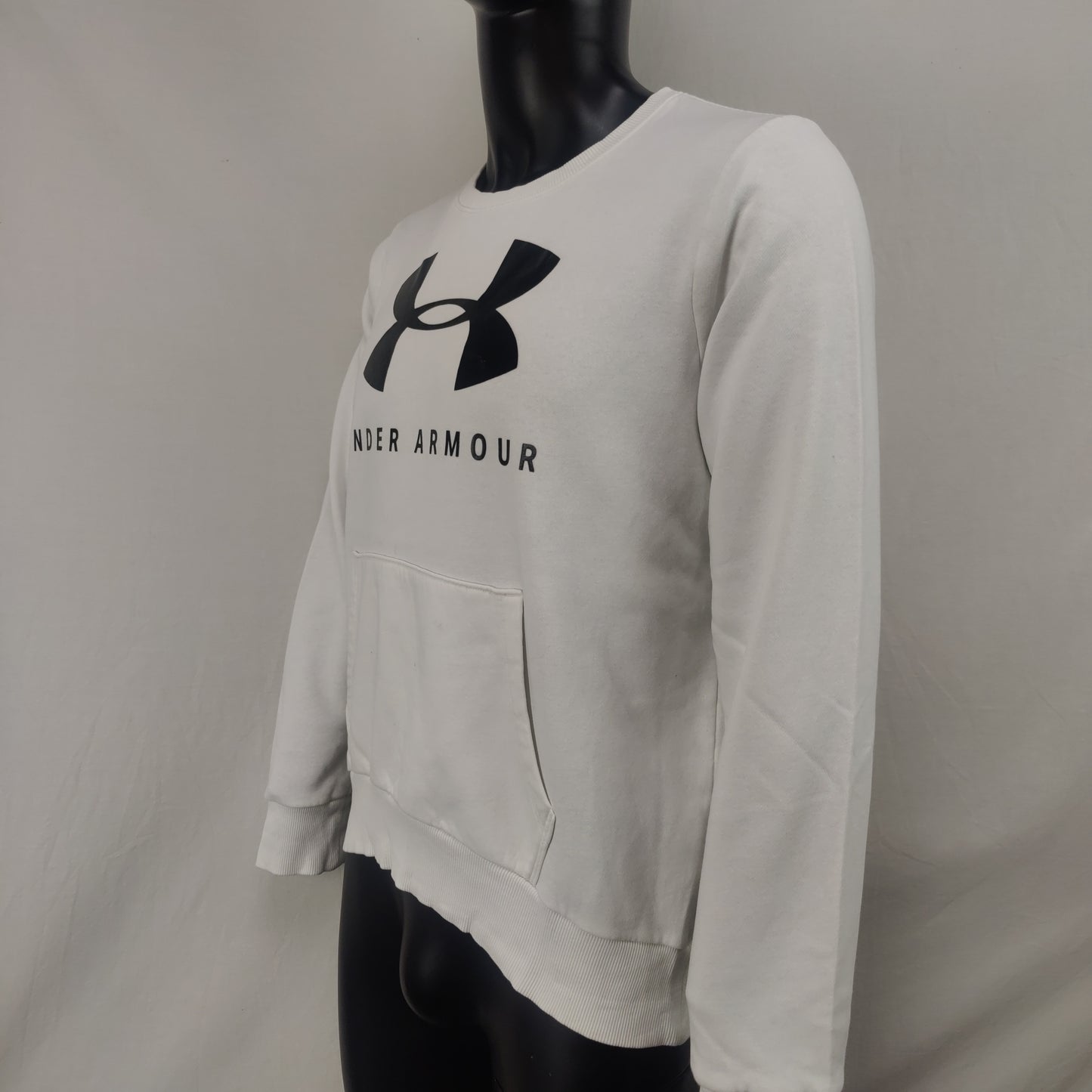 Under Armour White Cotton Loose Fit Sweatshirt Women Size Medium