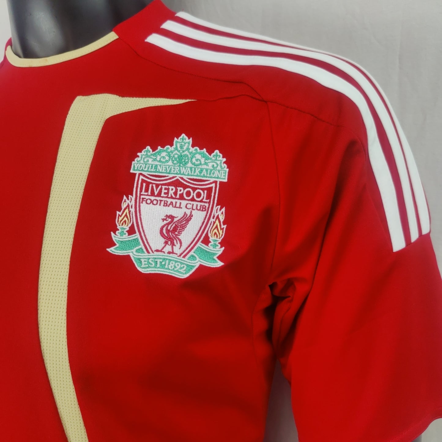 Liverpool 2009/2010 Adidas Champions League Red Training Jersey Shirt Men Small