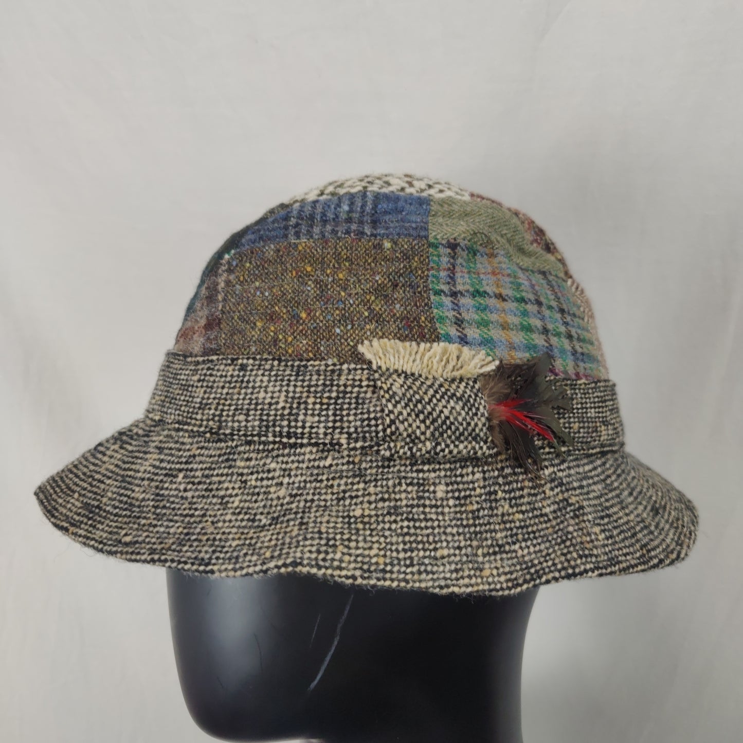 John Molloy Vintage Irish Donegal Tweed Fishing Bucket Hat Men One Size