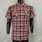 Tommy Hilfiger Vintage Red Checkered Short Sleeve Casual Shirt Men Medium
