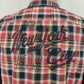 Tommy Hilfiger Vintage Red Checkered Short Sleeve Casual Shirt Men Medium