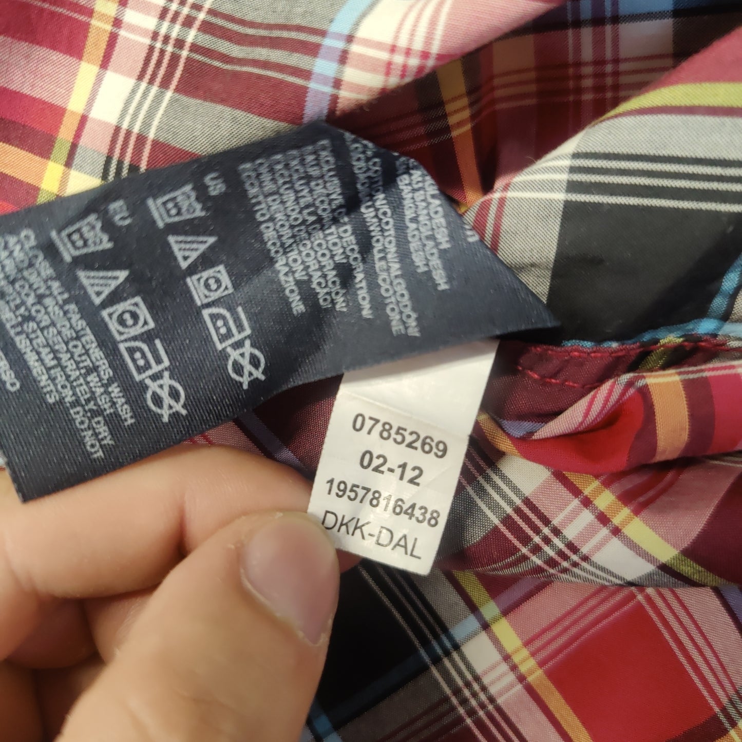 Tommy Hilfiger Vintage Red Checkered Short Sleeve Casual Shirt Men Medium