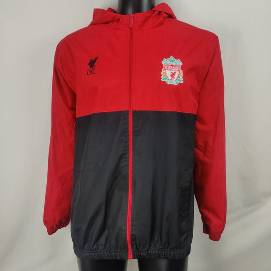 Liverpool FC Red/Black Hooded Windbreaker Jacket Men Size Medium