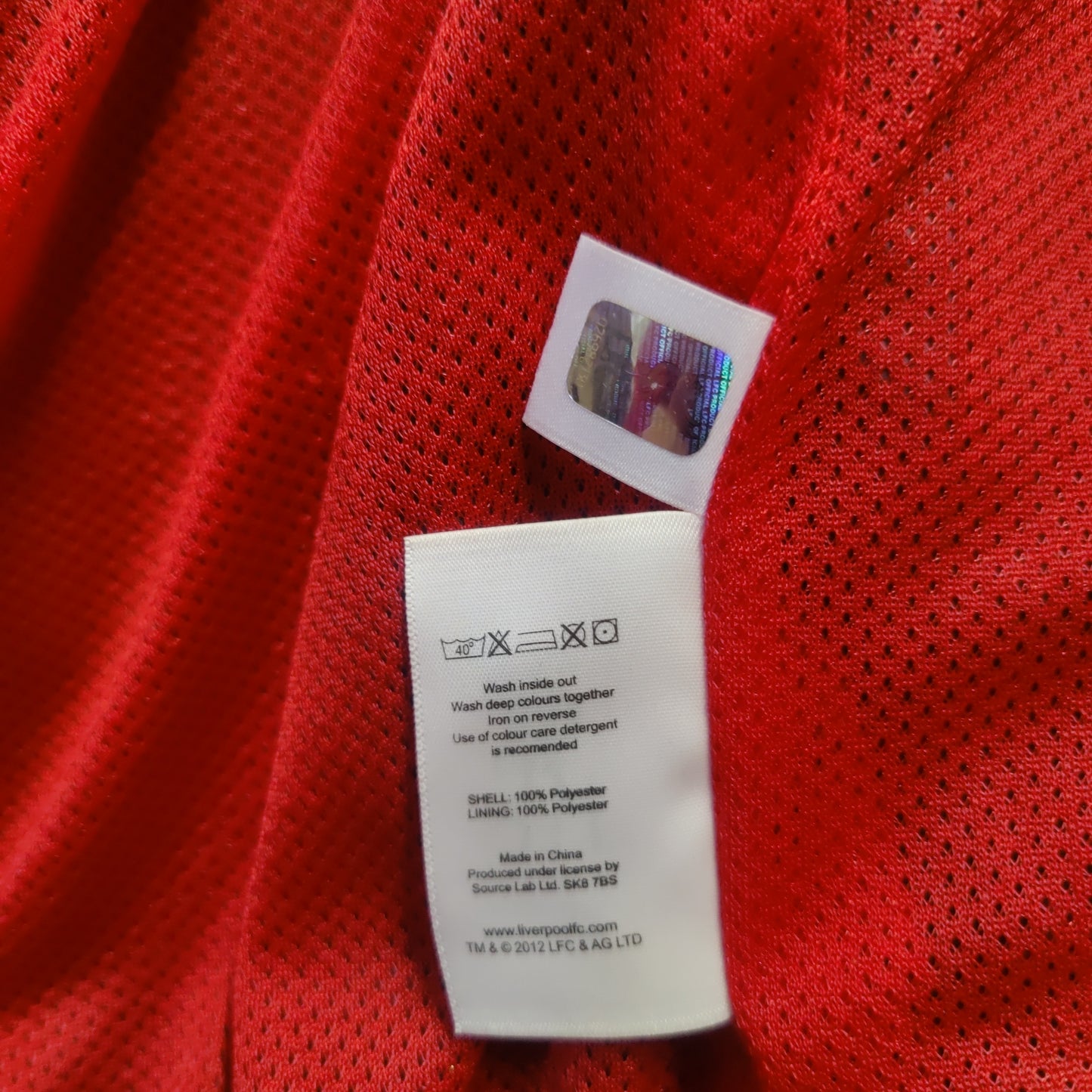 Liverpool FC Red/Black Hooded Windbreaker Jacket Men Size Medium