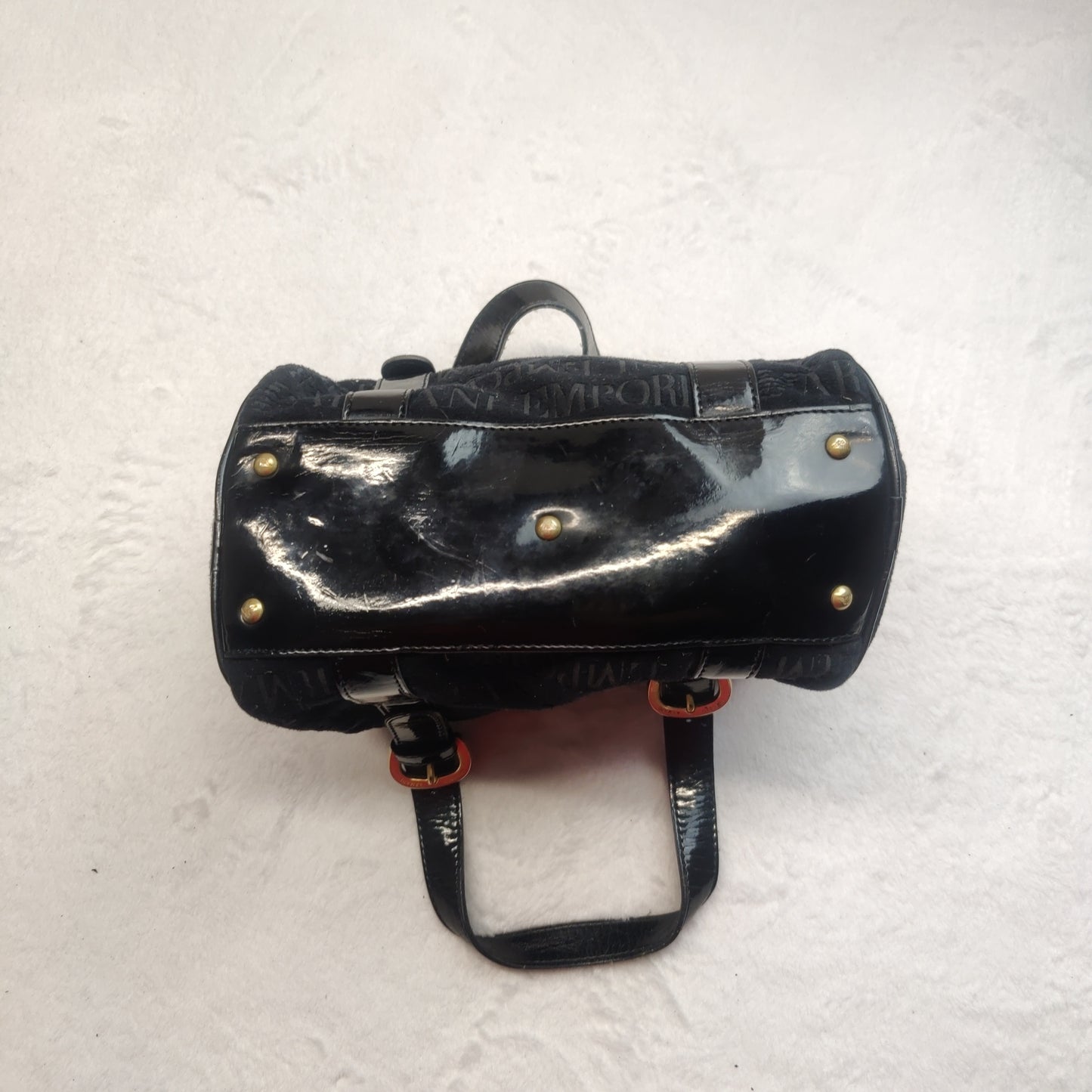 Emporio Armani Black Leather Handbag Shoulder Bag Women