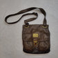 Fossil Vintage Brown Leather Crossbody Bag Shoulder Bag Handbag Women