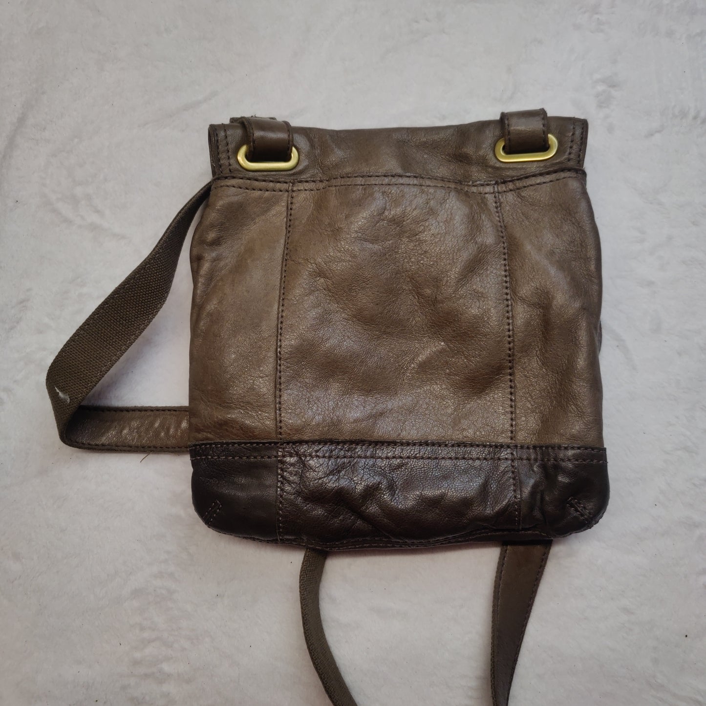Fossil Vintage Brown Leather Crossbody Bag Shoulder Bag Handbag Women