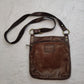 Fossil Vintage Brown Leather Crossbody Bag Handbag Shoulder Bag Women