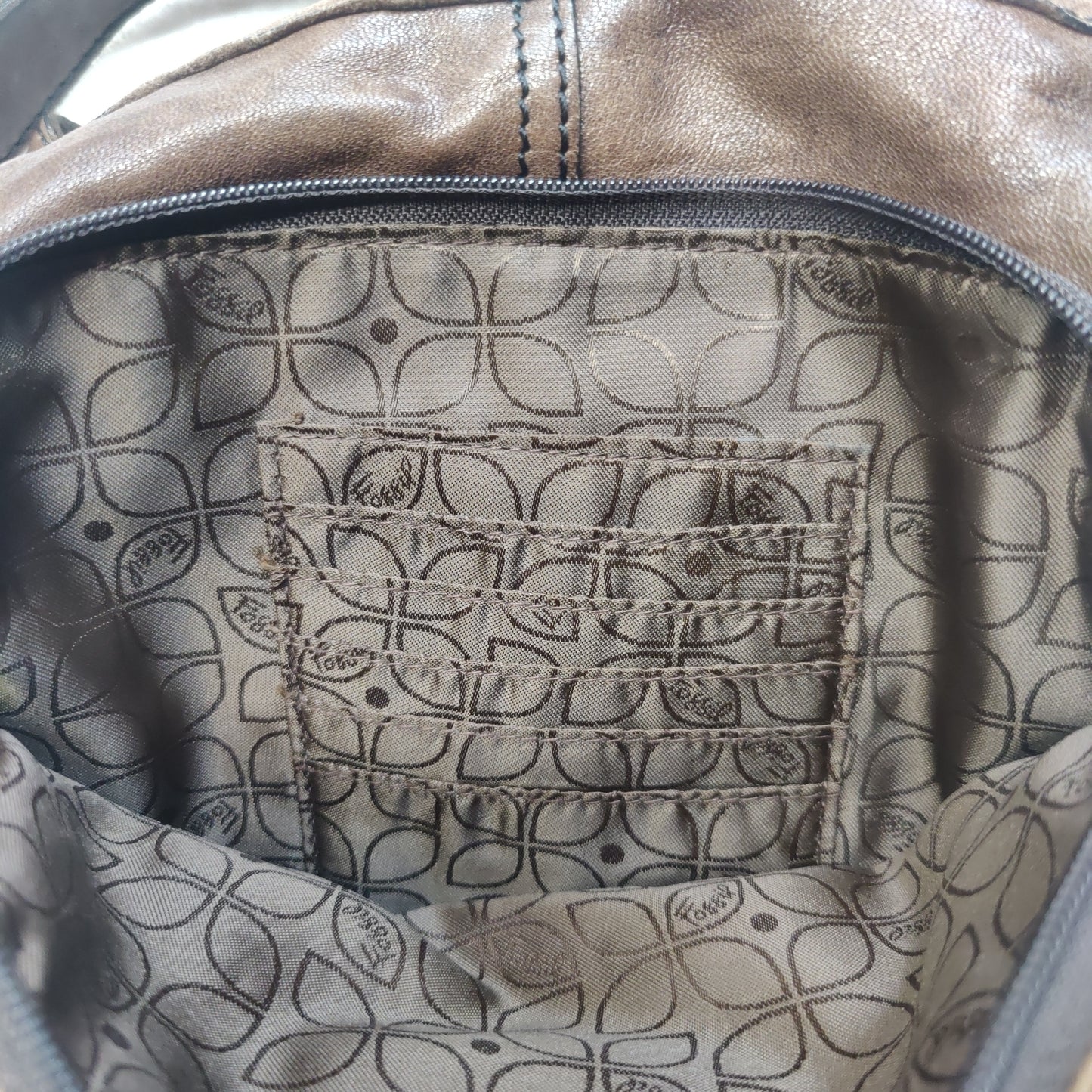 Fossil Vintage Brown Leather Crossbody Bag Handbag Shoulder Bag Women