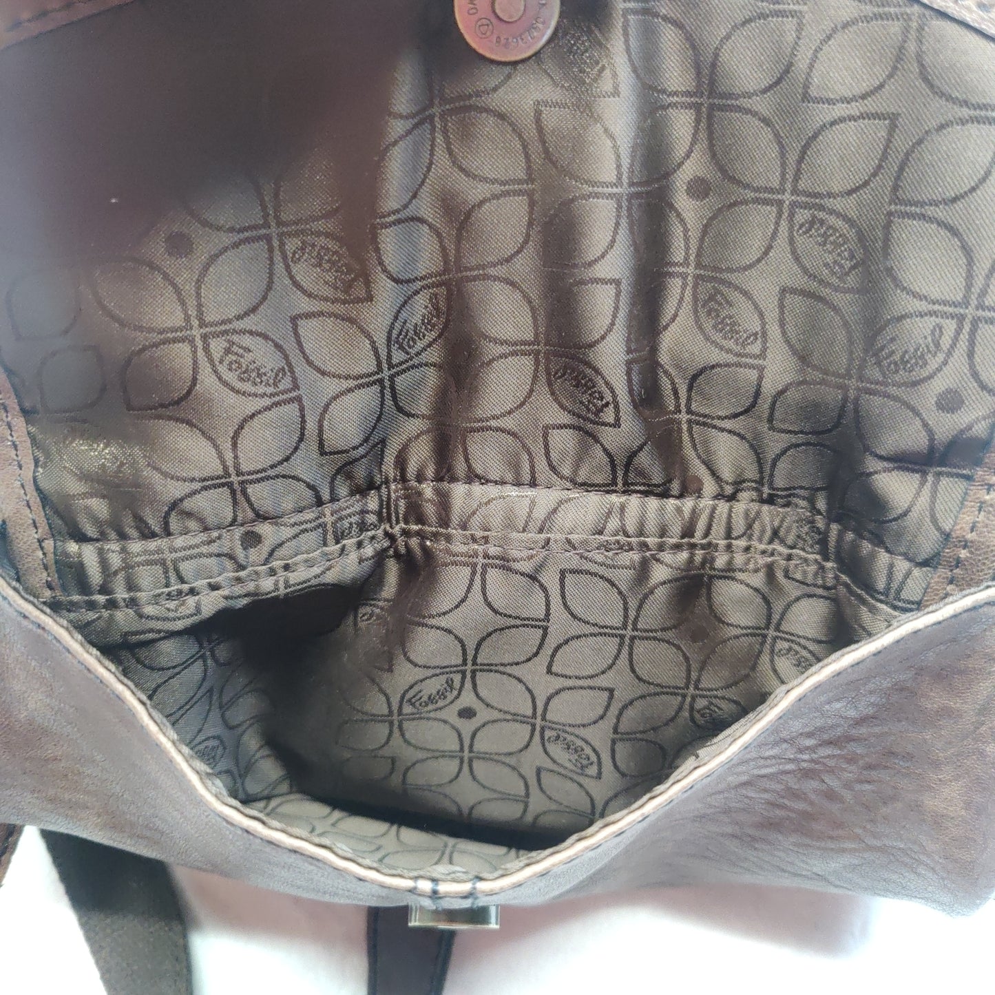 Fossil Vintage Brown Leather Crossbody Bag Handbag Shoulder Bag Women