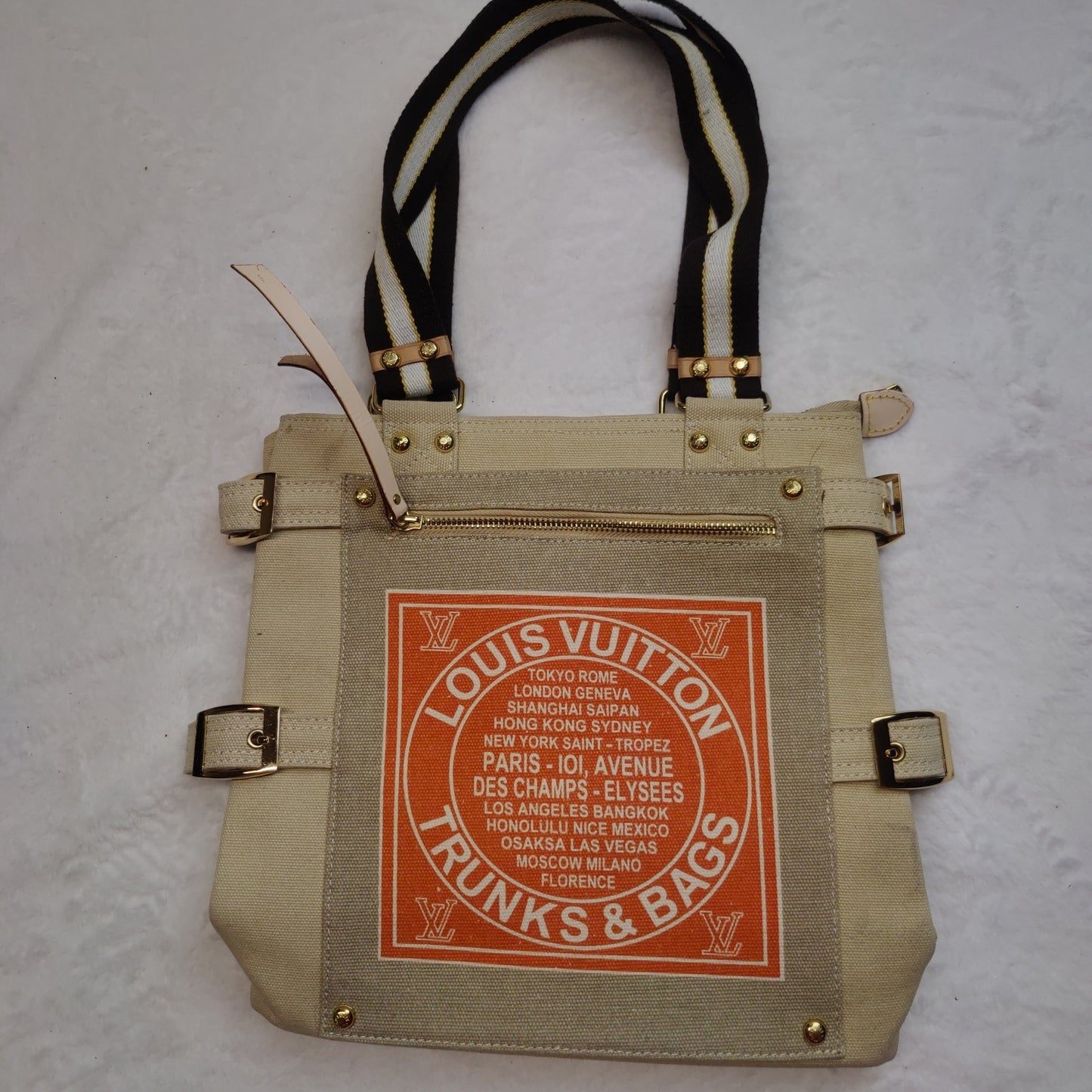 Louis Vuitton Limited Edition PM Globe Shopper Canvas Tote Bag Handbag Women