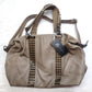 Alpini Beige Faux Leather Studded Studs Handbag Shoulder Bag Women NWT