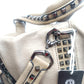 Alpini Beige Faux Leather Studded Studs Handbag Shoulder Bag Women NWT