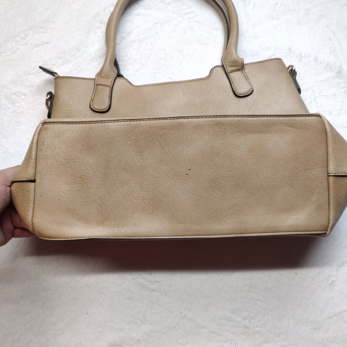 Valentino Garavani Brown Leather Tote Bag Handbag Women Large