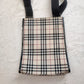 Burberry London Beige Canvas Leather Crossbody Bag Handbag Women