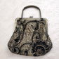 Vintage Grey Embellished Gem Satchel Top Handle Clutch Bag Women