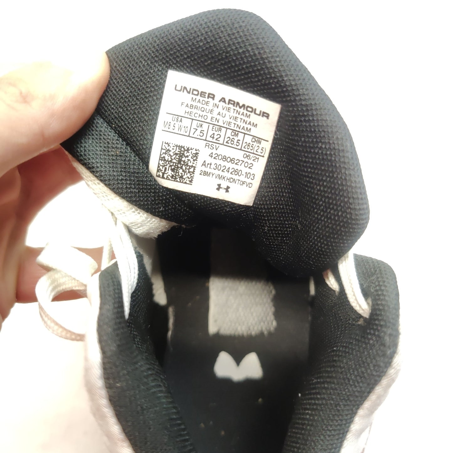 Under Armour Jet 21 White Basketball Sneaker Trainers Shoes Men UK 7.5