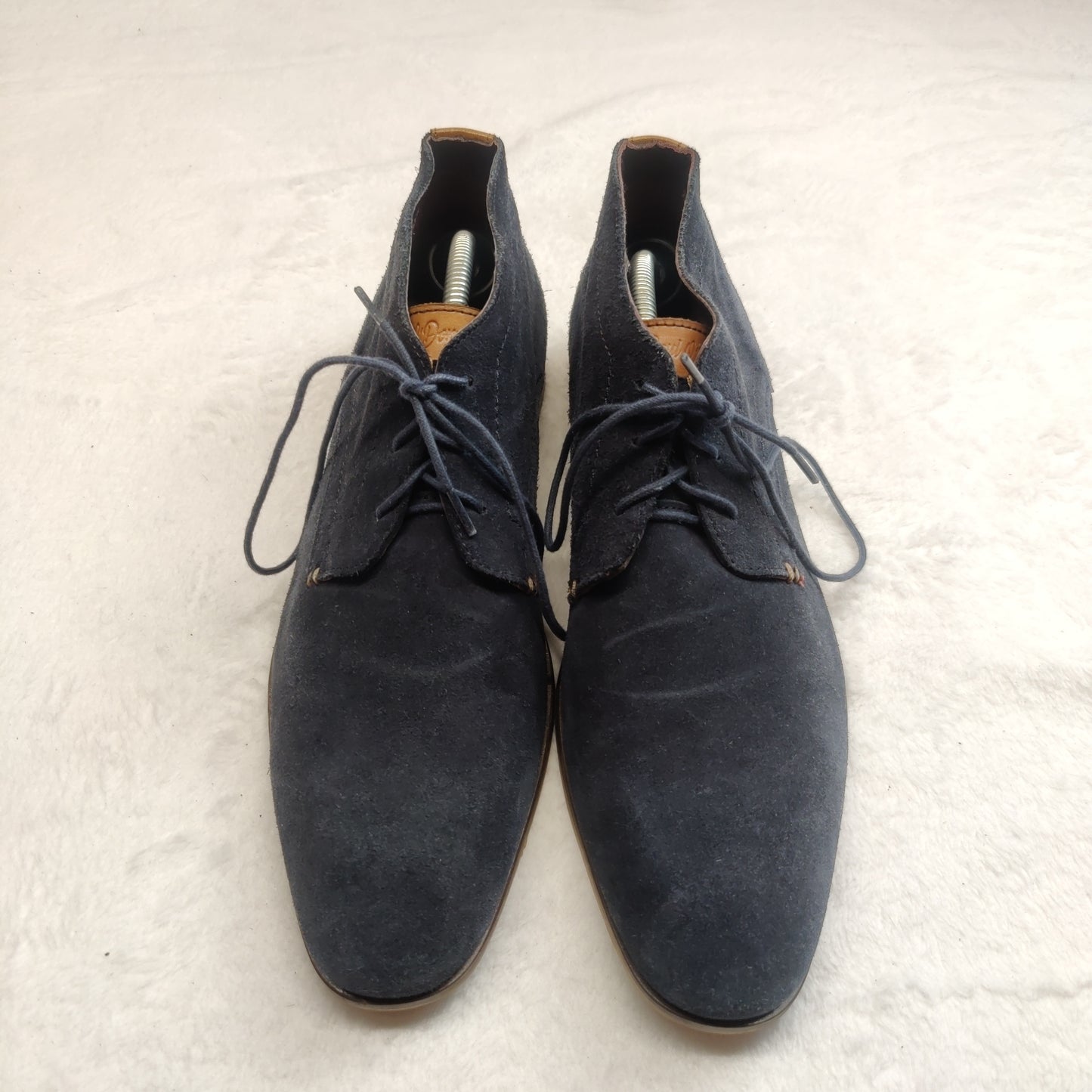 Paul O'Donnell Oakland Navy Blue Leather Suede Desert Boots Shoes Men UK 9