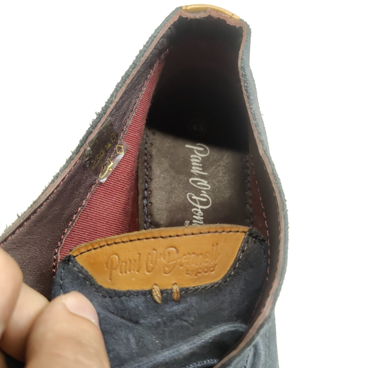 Paul O'Donnell Oakland Navy Blue Leather Suede Desert Boots Shoes Men UK 9