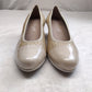 Pitillos Beige Leather Court Heels Shoes Women UK 5