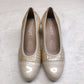 Pitillos Beige Leather Court Heels Shoes Women UK 5