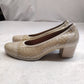 Pitillos Beige Leather Court Heels Shoes Women UK 5