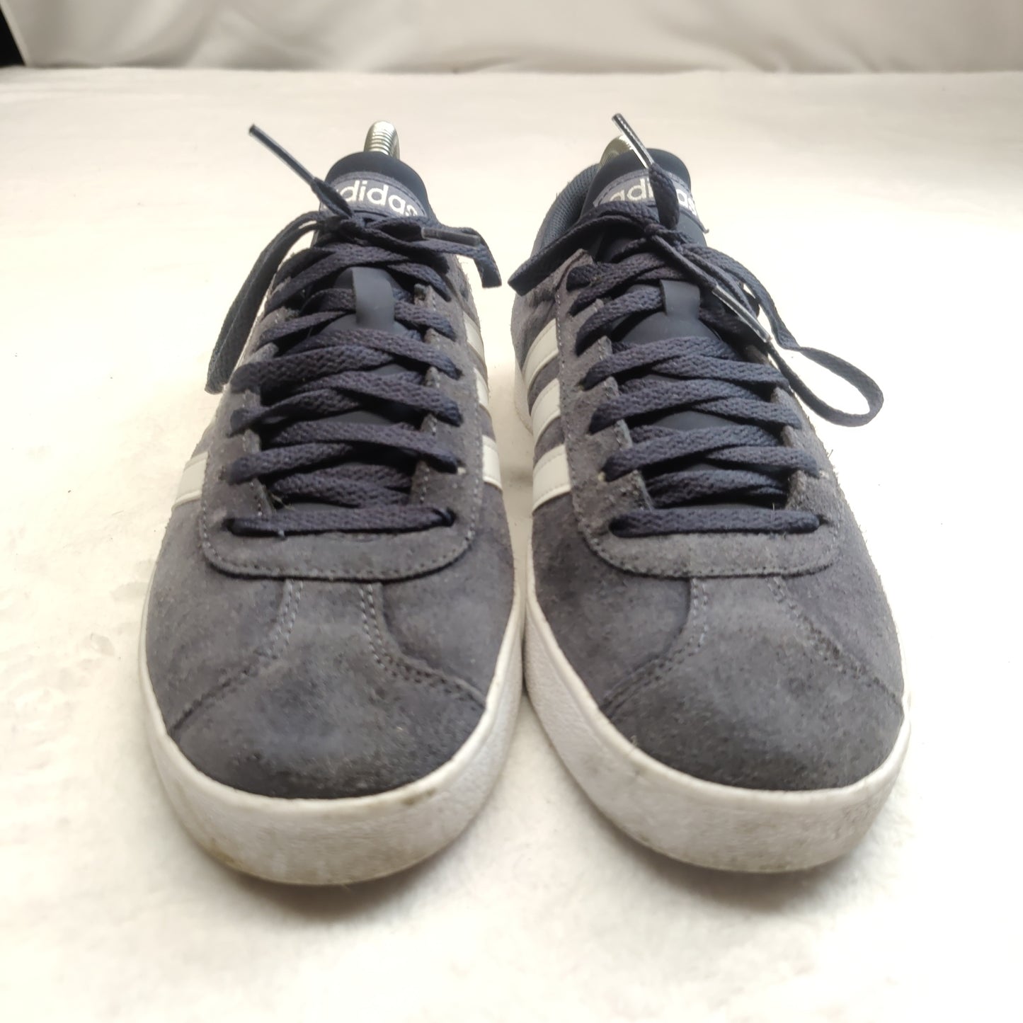 Adidas VL Court 2.0 Navy Blue Leather Suede Trainers Sneaker Shoes Men UK 7