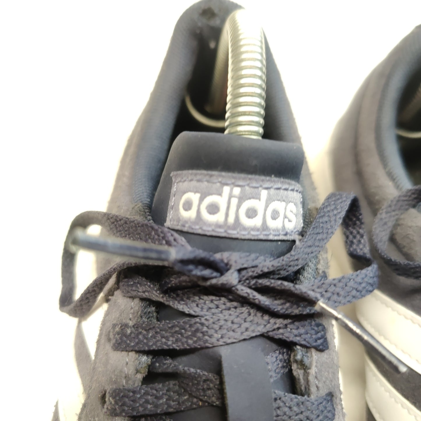 Adidas VL Court 2.0 Navy Blue Leather Suede Trainers Sneaker Shoes Men UK 7