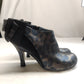 Irregular Choice Black Leopard Print Leather Ankle Boots Heels Women UK 5 EU 38