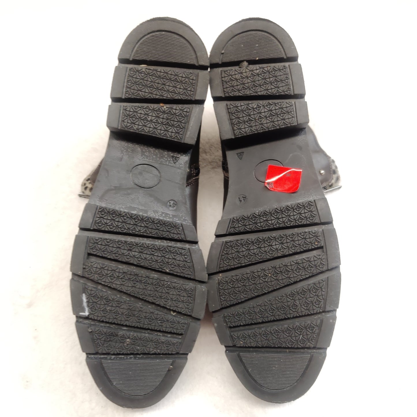 Jose Saenz Brown Cheetah Print Leather Platform Boots Women UK 7 EU 41