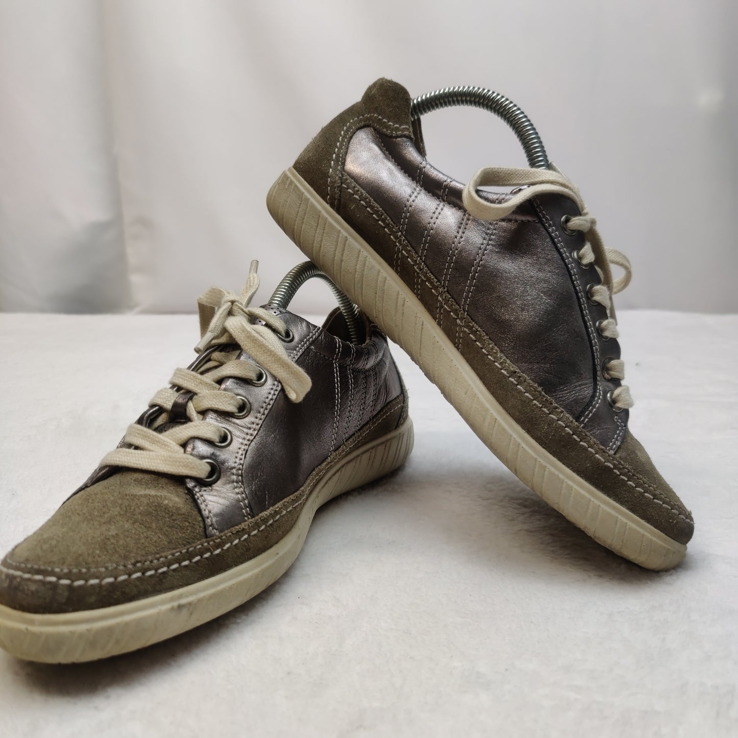 Remonte Dorndore Gold Leather Sneaker Trainers Shoes Women UK 5 EU 38