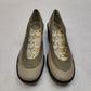 Fly London Yoko Perf Wedges Beige Slip On Comfort Shoes Women UK 6 EU 39