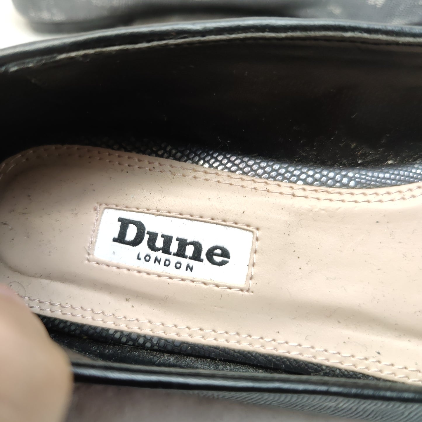 Dune London Silver Leather Ballet Flat Shoes Women Size UK 5 EU 38