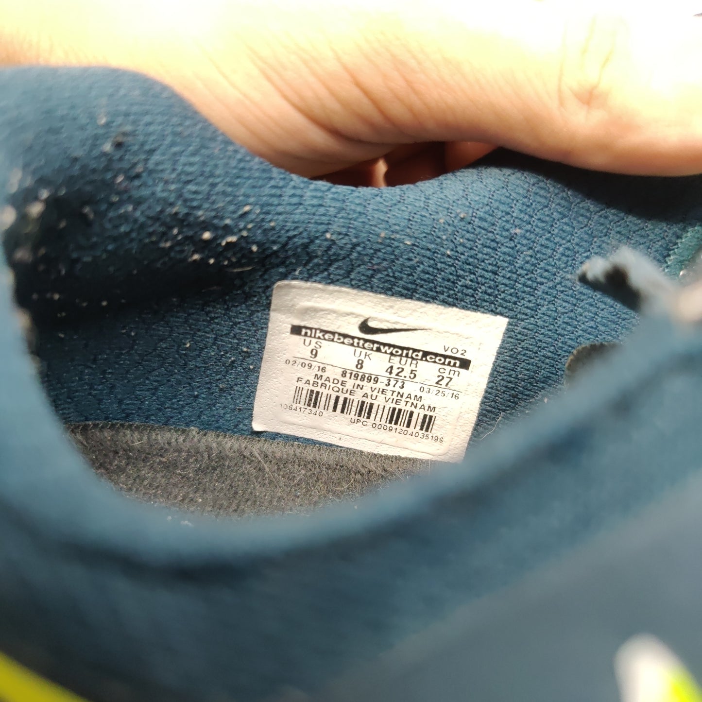 Nike Mecton 2 Flywire Blue Sneaker Trainers Shoes Men Size UK 8 EU 42.5