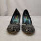 Irregular Choice Black Flower Pattern Court Heels Shoes Women UK 6 EU 39