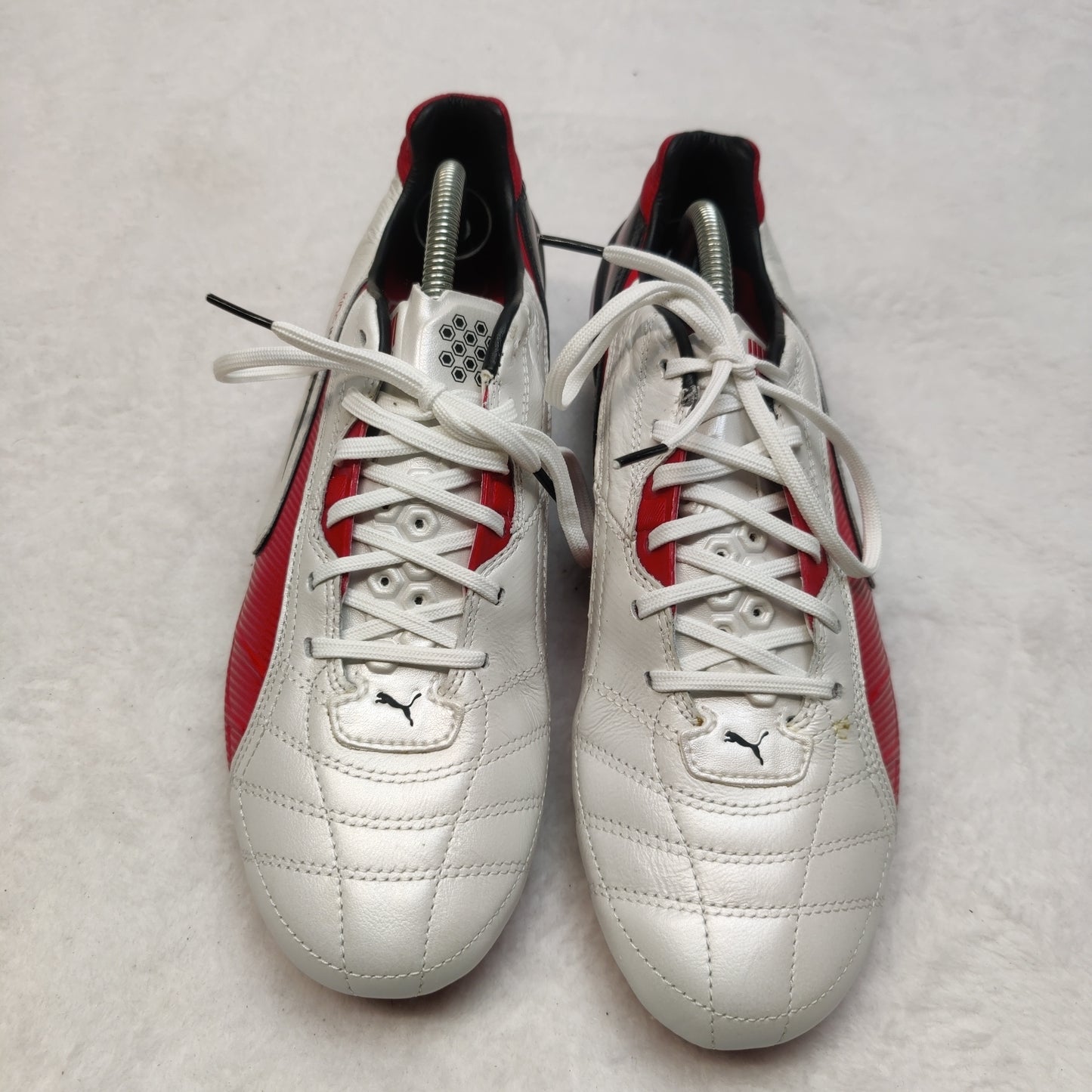 Puma King White/Red/Black Sneaker Trainers Shoes Men Size UK 8.5 EU 42.5