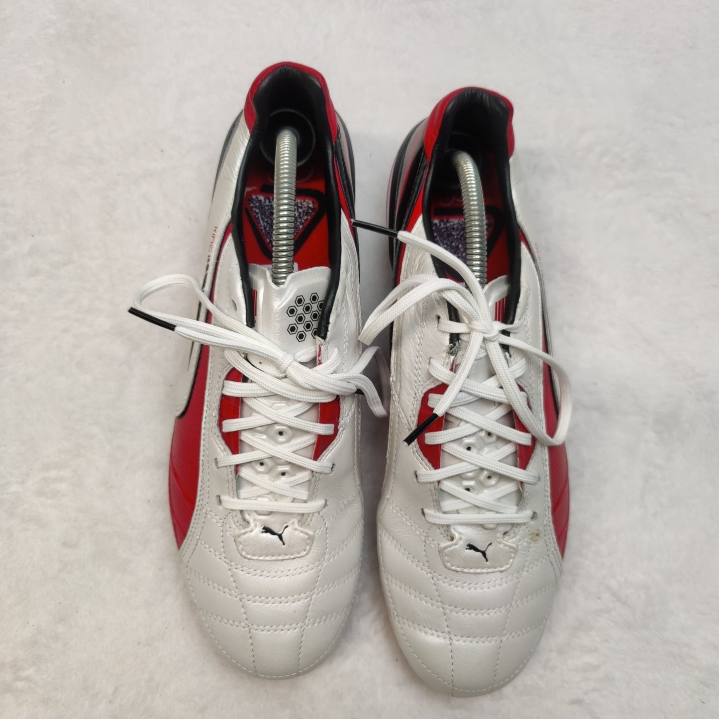 Puma King White/Red/Black Sneaker Trainers Shoes Men Size UK 8.5 EU 42.5