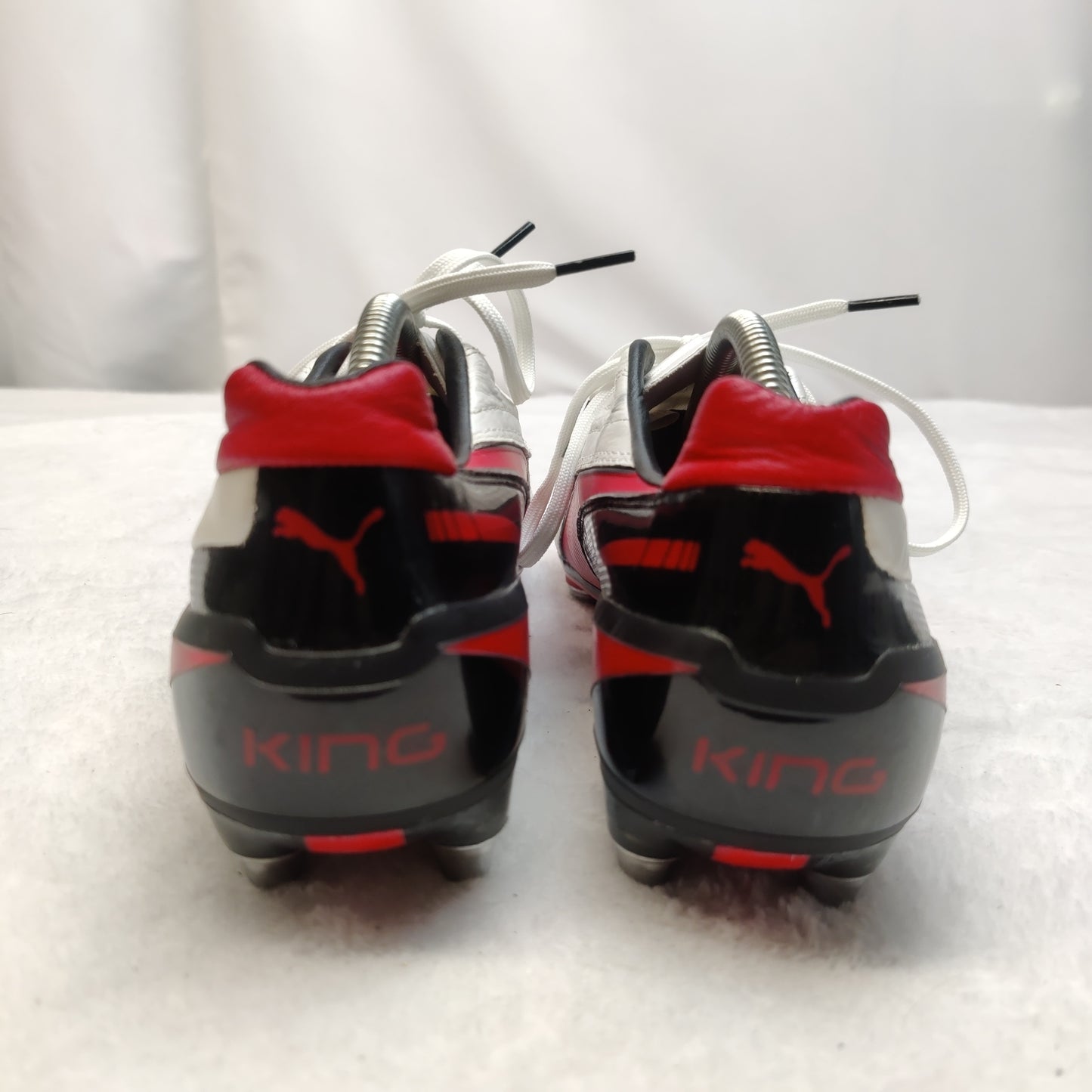 Puma King White/Red/Black Sneaker Trainers Shoes Men Size UK 8.5 EU 42.5