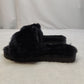 Ugg Black Fur Flat Slip-On Slopes Slippers Silder Men UK 10 EU 43