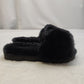 Ugg Black Fur Flat Slip-On Slopes Slippers Silder Men UK 10 EU 43
