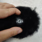 Ugg Black Fur Flat Slip-On Slopes Slippers Silder Men UK 10 EU 43
