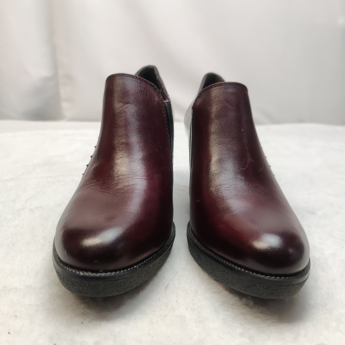 Tamaris Brown Leather Court Heels Shoes Women Size UK 6 EU 39