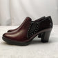 Tamaris Brown Leather Court Heels Shoes Women Size UK 6 EU 39