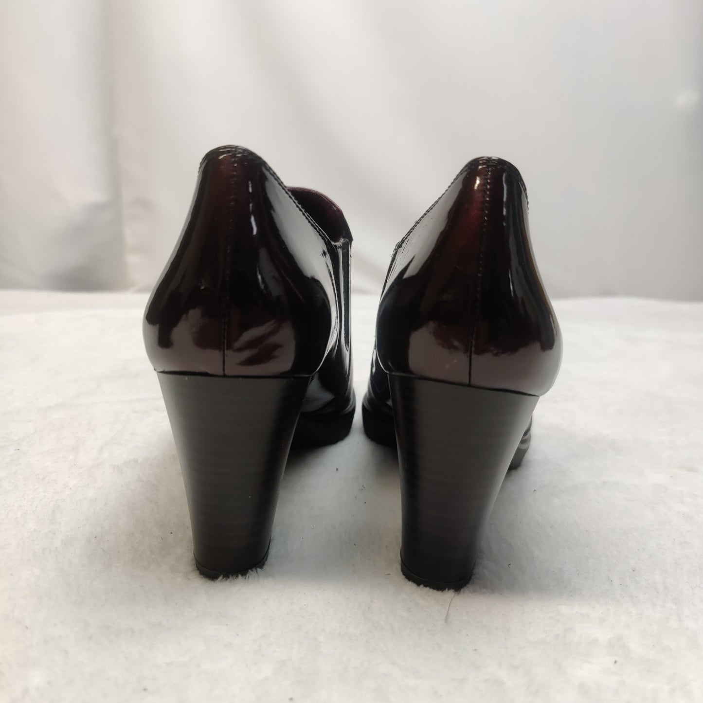 Tamaris Brown Leather Court Heels Shoes Women Size UK 6 EU 39