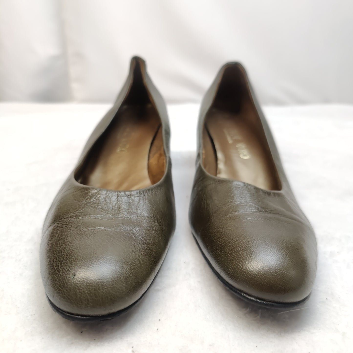 Pepe Varo Vintage Leather Brown Court Heels Shoes Women UK 7 EU 40