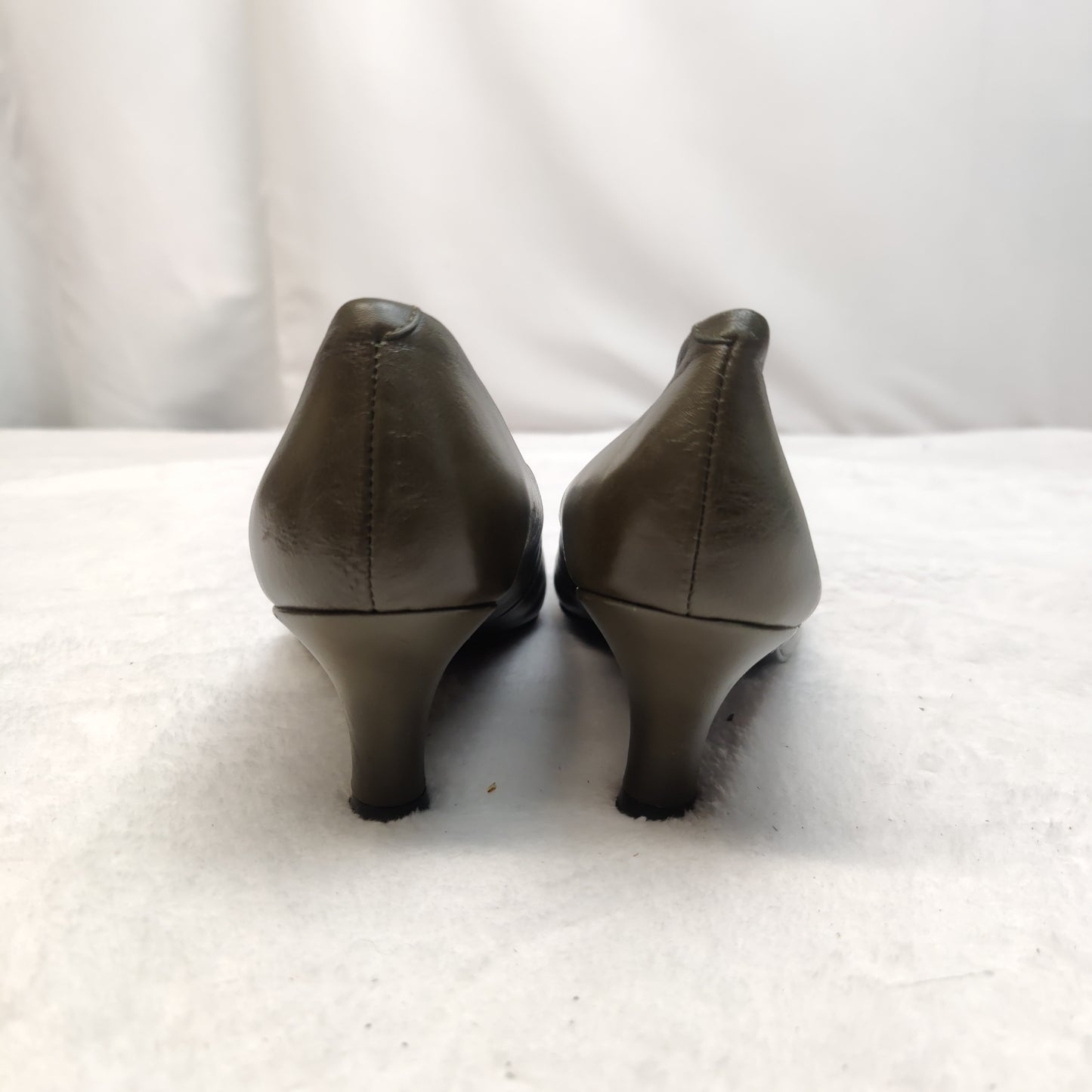 Pepe Varo Vintage Leather Brown Court Heels Shoes Women UK 7 EU 40