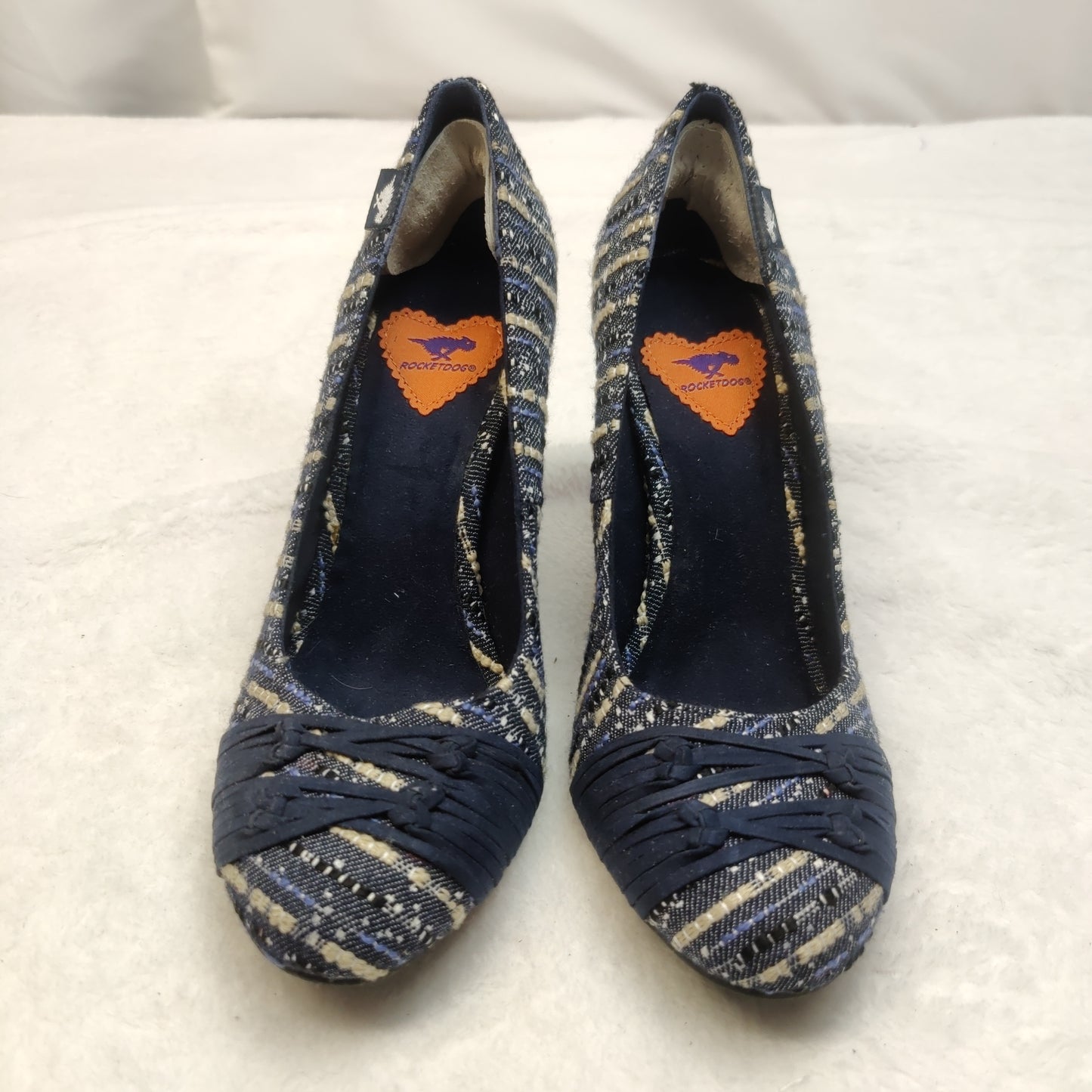 Rocket Dog Navy Blue Court Heels Shoes Women Size UK 6 EU 39
