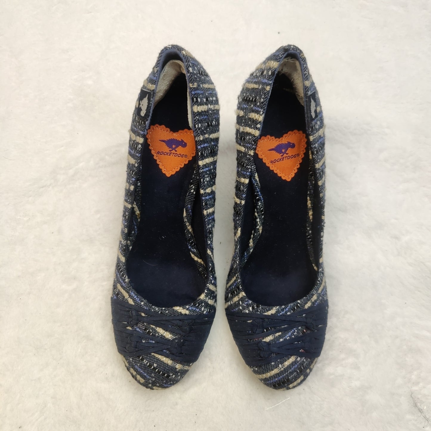 Rocket Dog Navy Blue Court Heels Shoes Women Size UK 6 EU 39