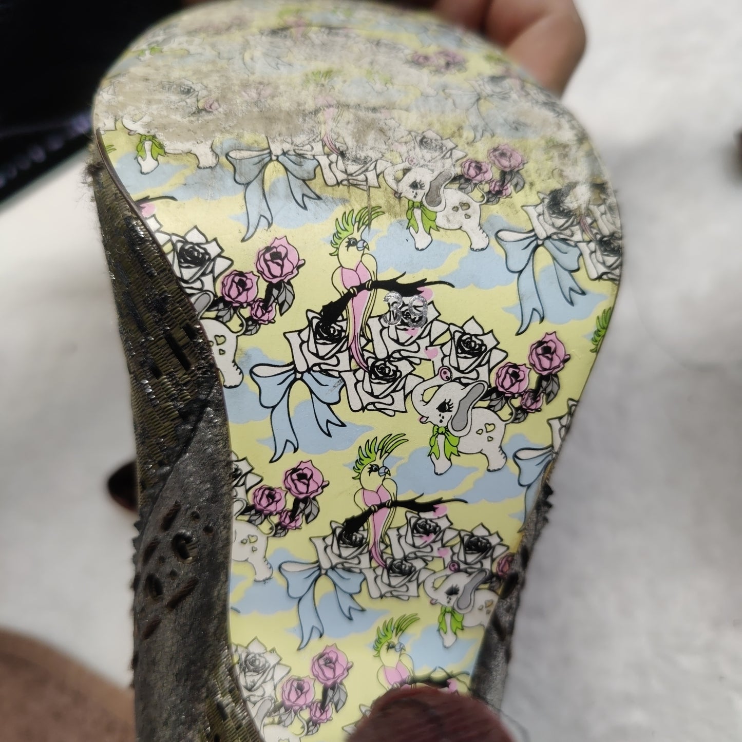 Irregular Choice Black & Gold Court Heels Bow Ankle Boots Women UK 6 EU 39